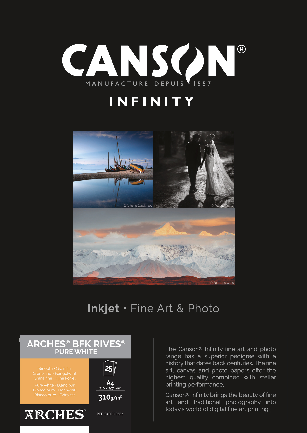 Canson BFK Rives (Pure White) 310gsm